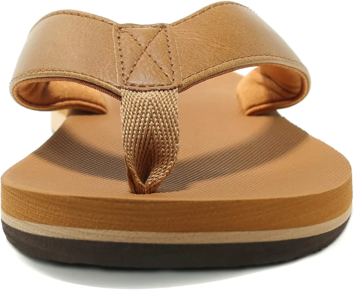NewDenBer Women's Comfortable Flip Flops Lightweight Arch Support Summer Thong Sandals