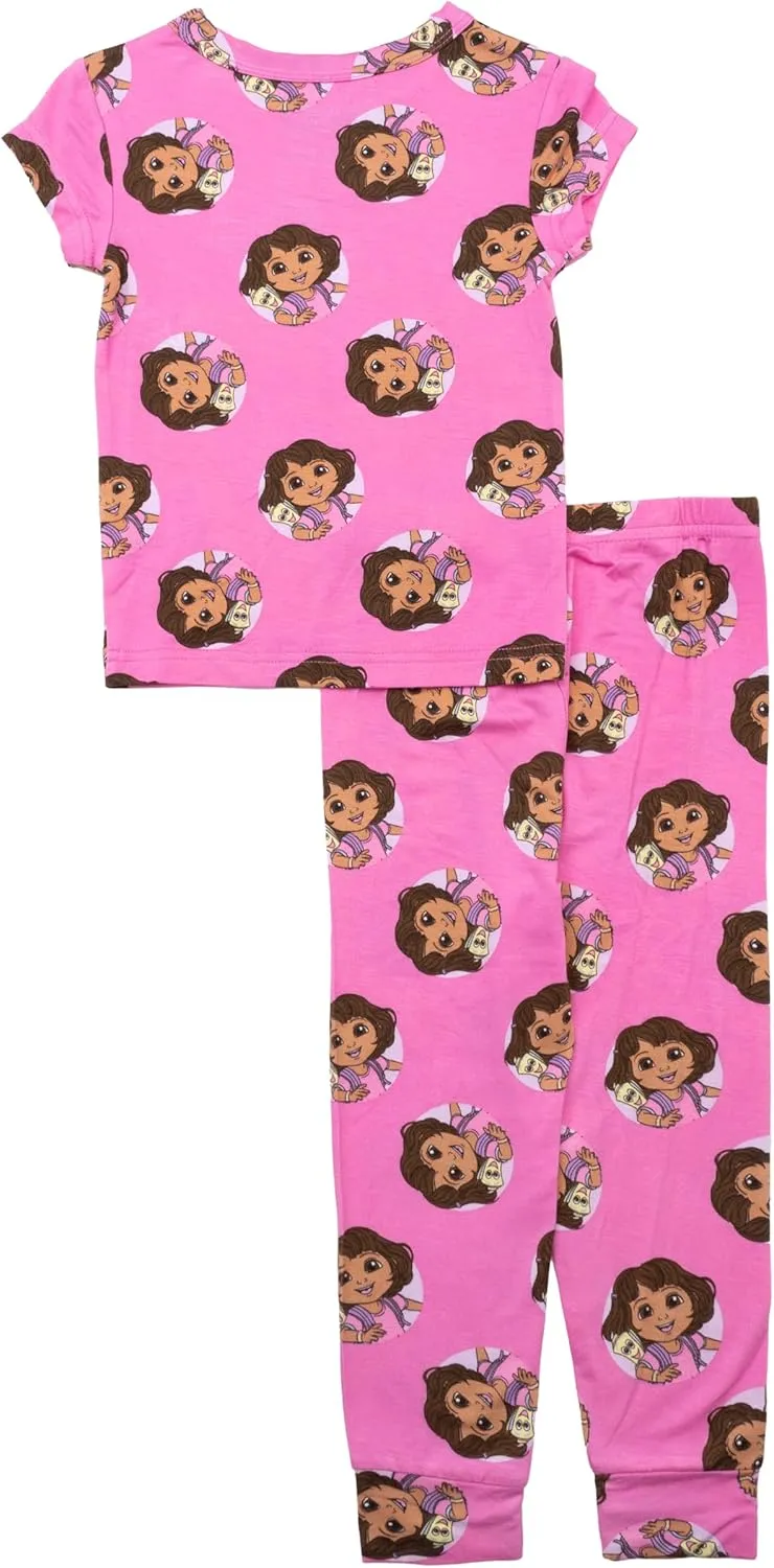 Nickelodeon Girls' 2-Piece Loose-fit Pajama Set, Soft & Cute for Kids