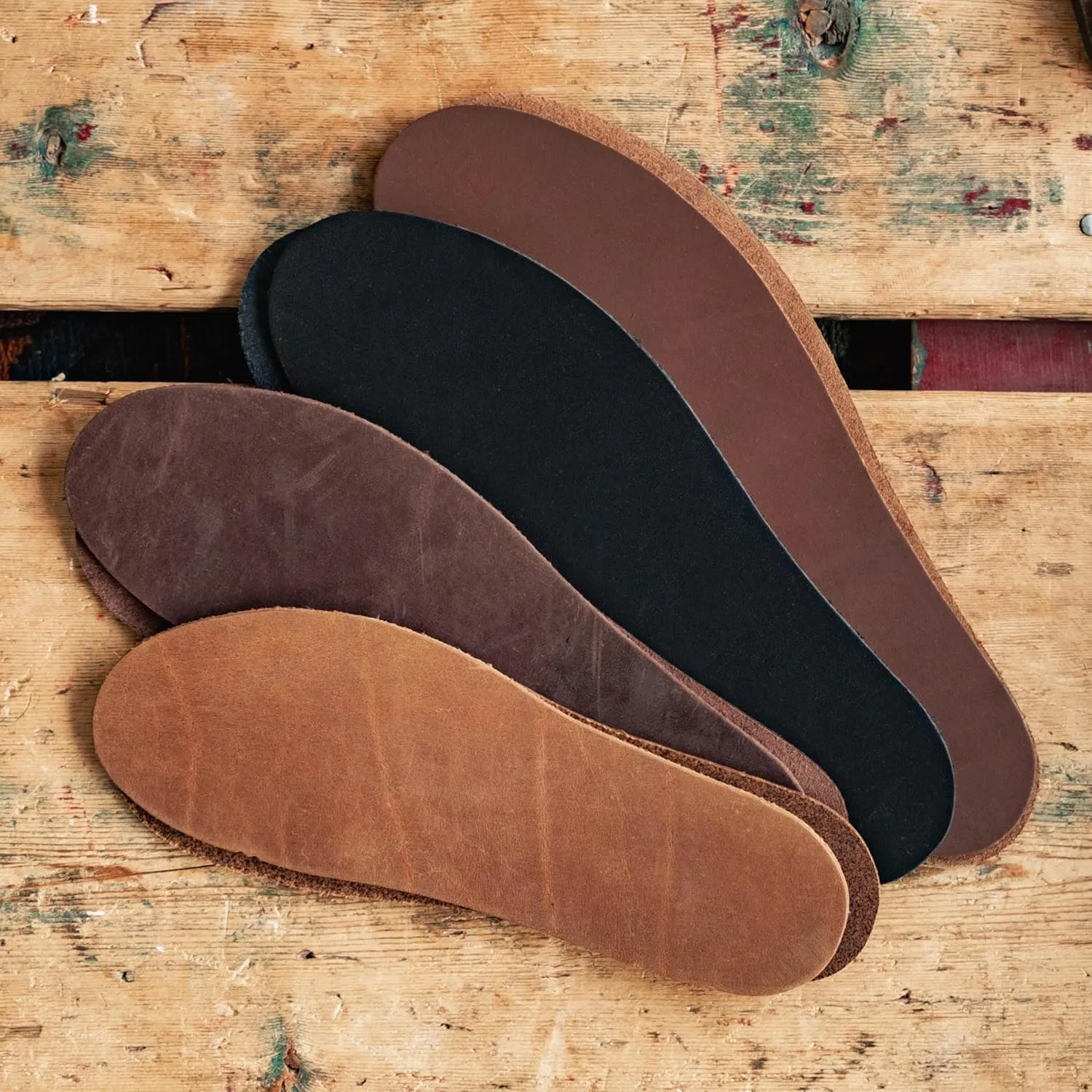 Nicks Boots Leather Insole, Standard, Men’s Shoe Size 13.5-15, Handcrafted in USA, Trim to Fit, Shapes to Your Foot for Extra Comfort