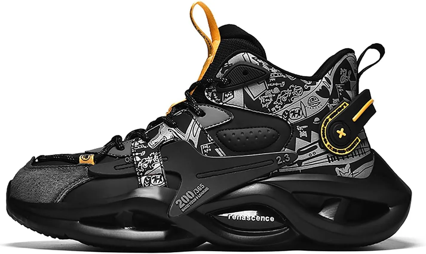 Niepce Inc Streetwear Fashion Men's Chunky Sneakers with Design