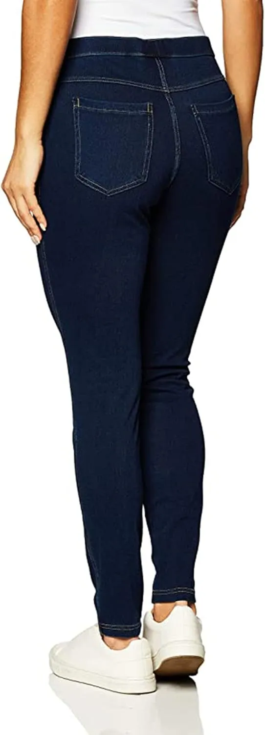 No Nonsense Women’s Classic Denim Leggings, Jeggings for Women with Real Back Pockets, High Waisted Stretch Jeans