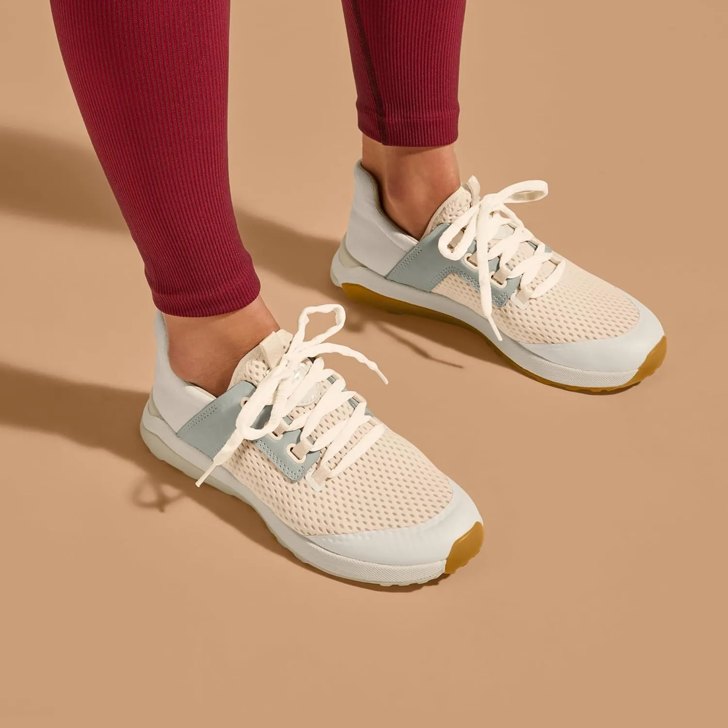 OLUKAI Wailuku Women's Athletic Sneakers, Lightweight & Breathable Mesh, Comfort Fit & Wet Grip Rubber Soles, All-Day Comfort & Supportive
