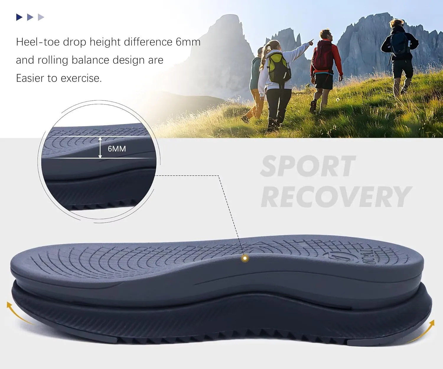 ONCAI Hiking Sandals for Men Arch Support Walking Breathable Mesh Beach Sandalias and Orthopedic Man Recovery Sports Sandles with Adjustable Strap