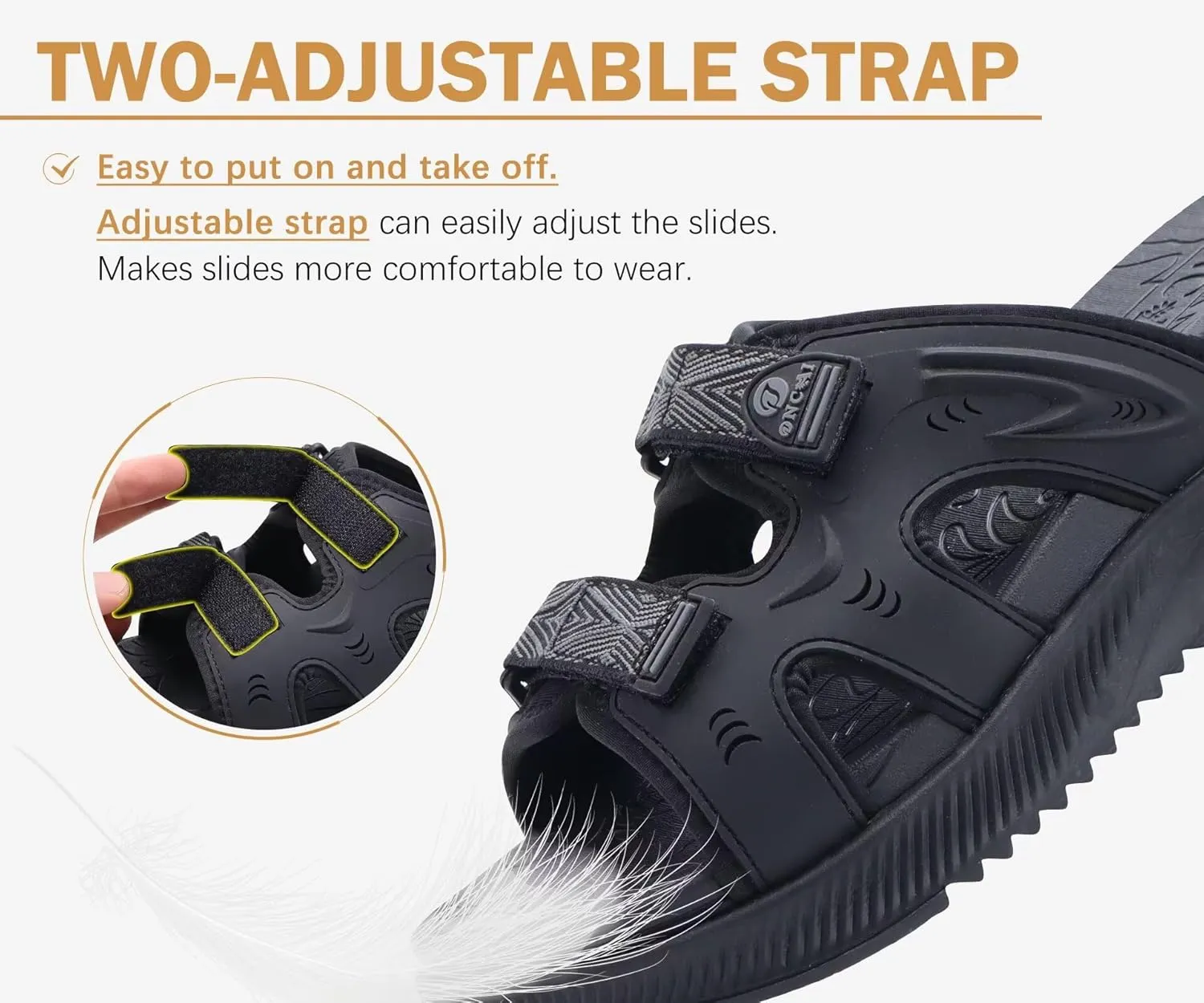 ONCAI Womens Orthotic Sandals Ladies Recovery Walking Slides Arch Support Plantar Fasciitis Comfort Orthopedic Soft Cushion Summer Adjustable Sandalias Size 6-12