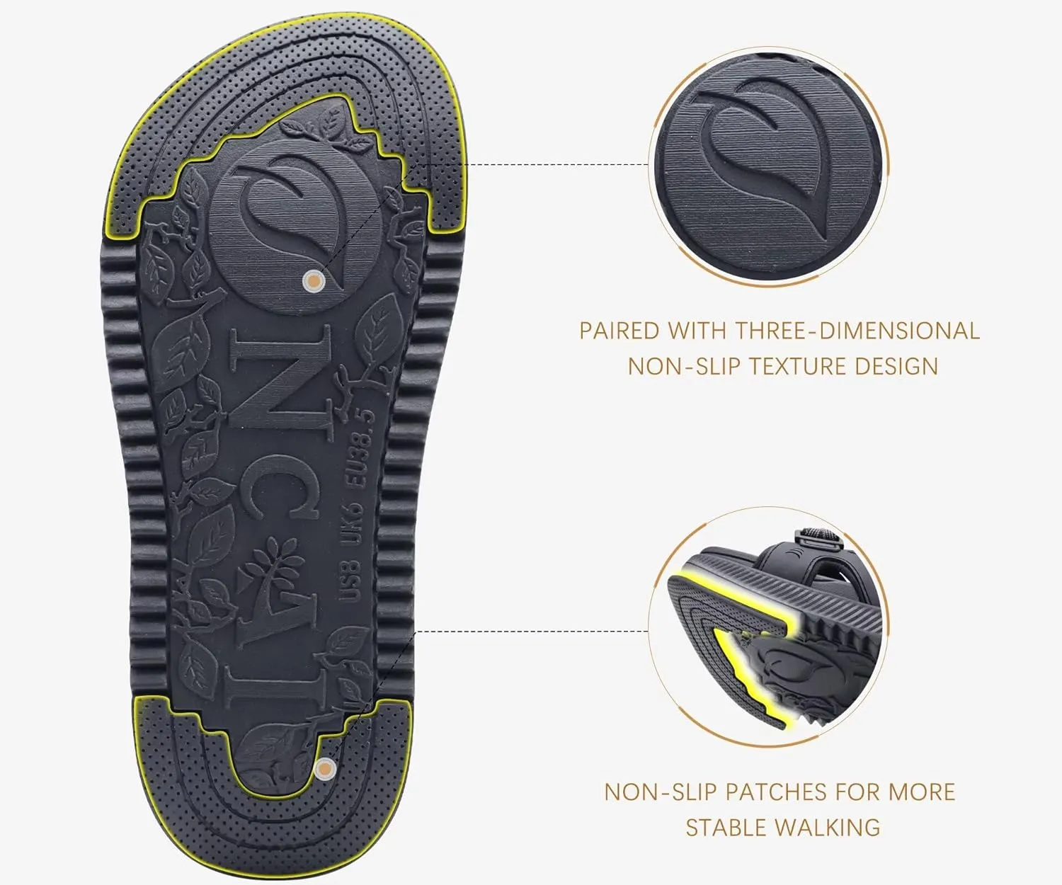ONCAI Womens Orthotic Sandals Ladies Recovery Walking Slides Arch Support Plantar Fasciitis Comfort Orthopedic Soft Cushion Summer Adjustable Sandalias Size 6-12