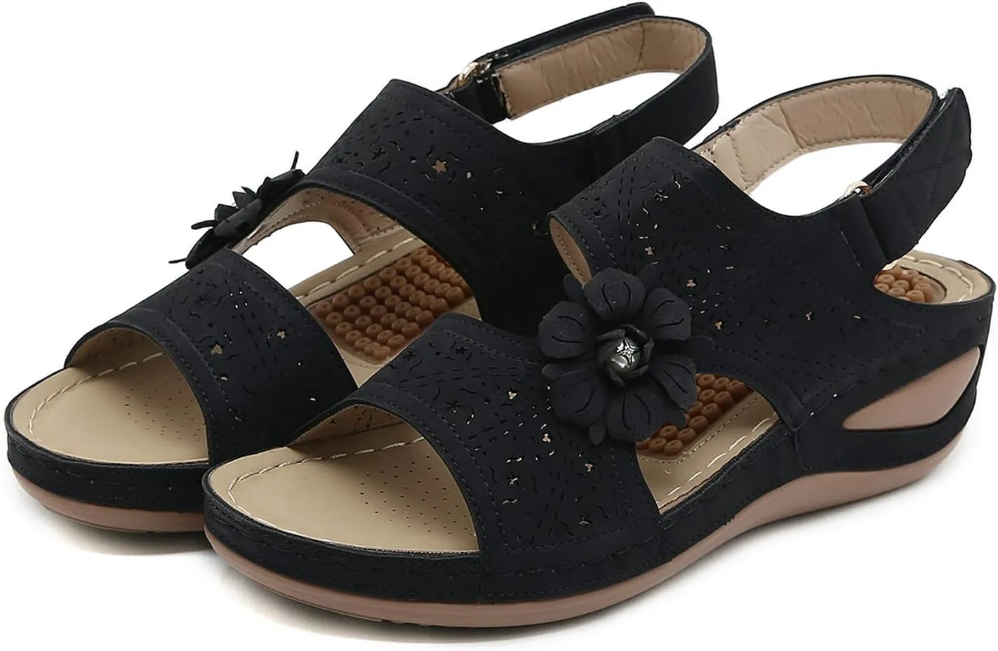 Orthopedic Platform Wedge Sandals for Women Womens Summer Sandals Size 8.5 Brown Sandals Women Dressy Wide Feet Plantar Fasciitis Sandal Orthopedic Sandal Shoes for Women Womens Sandals Size 5