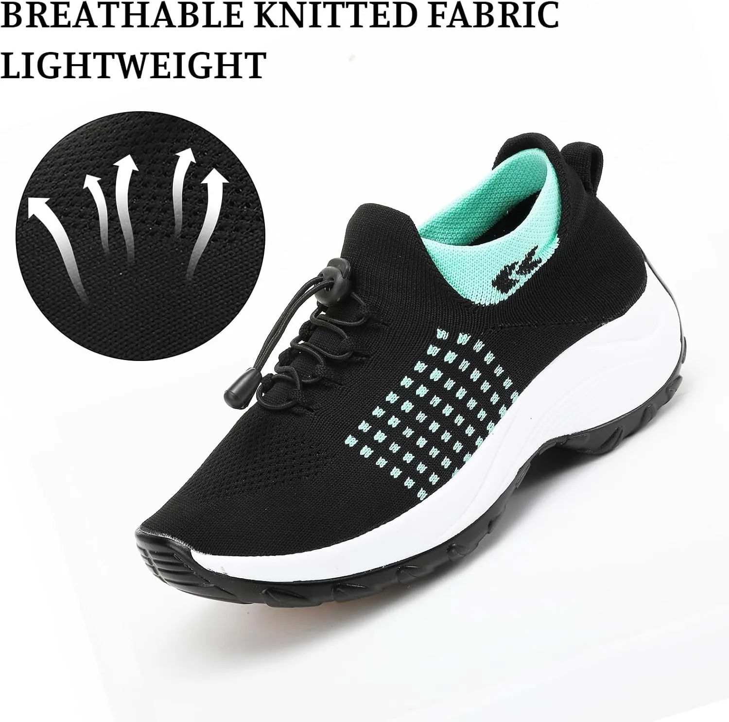 Orthopedic Shoes for Women Plantar Fasciitis,Breathable Walking Sneakers for Women,Slip on Trainers with Arch Support,Womens Air Cushion Sneakers Ortho Stretch Cushion Shoes