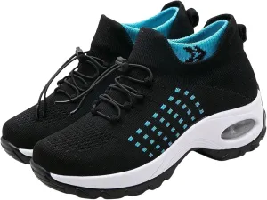 Orthopedic Shoes for Women Plantar Fasciitis,Breathable Walking Sneakers for Women,Slip on Trainers with Arch Support,Womens Air Cushion Sneakers Ortho Stretch Cushion Shoes