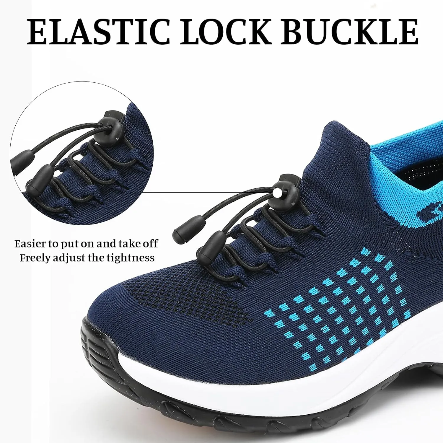 Orthopedic Sneakers Breathable Women Slip on Trainers Comfortable Shoes for Women Stretch Cushion Athletic Shoe Unisex Casual Thick Bottom Walking Shoe