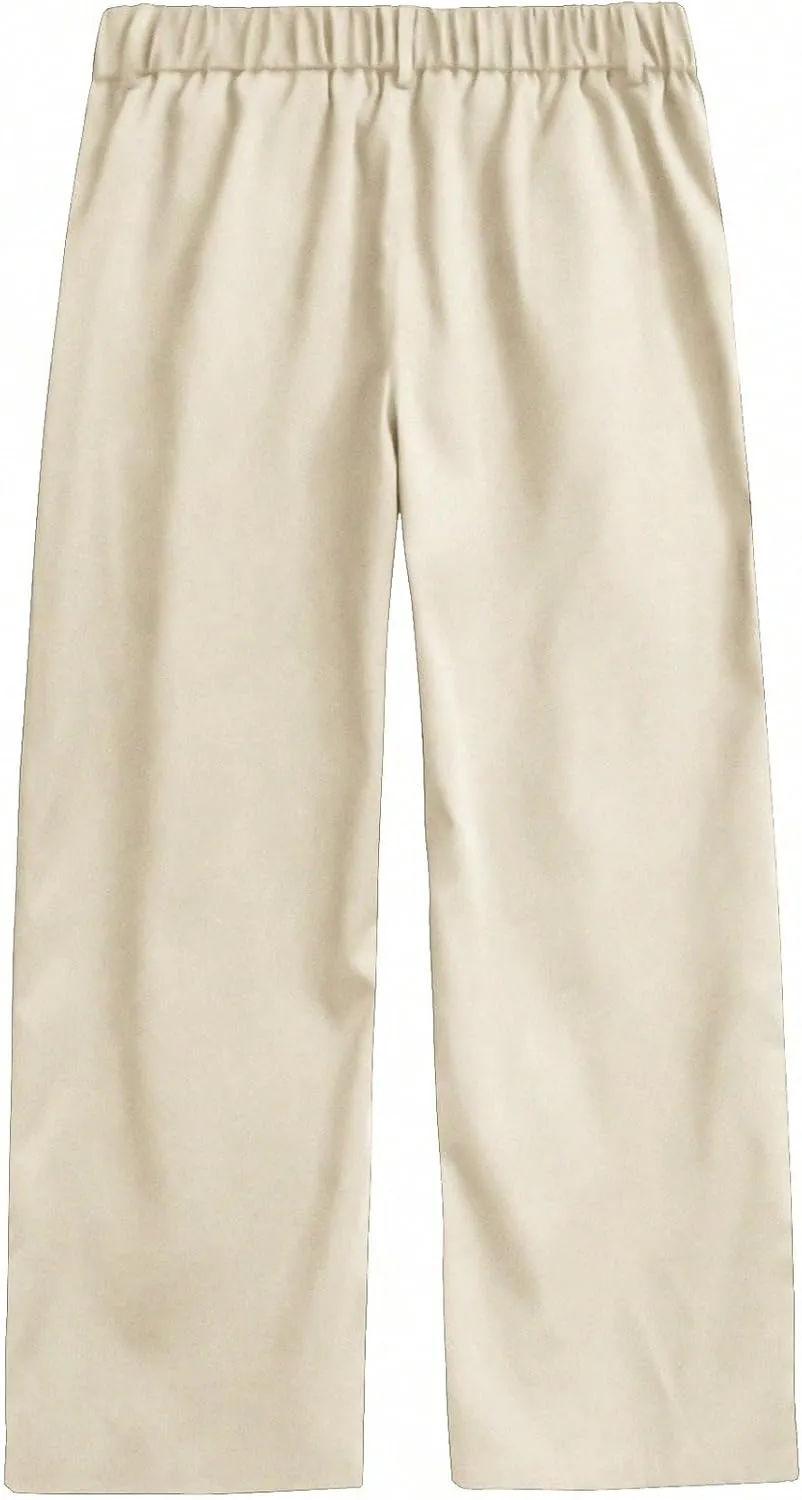 OYOANGLE Men's Pleated High Waist Wide Leg Pants Loose Fit Casual Pants with Pocket