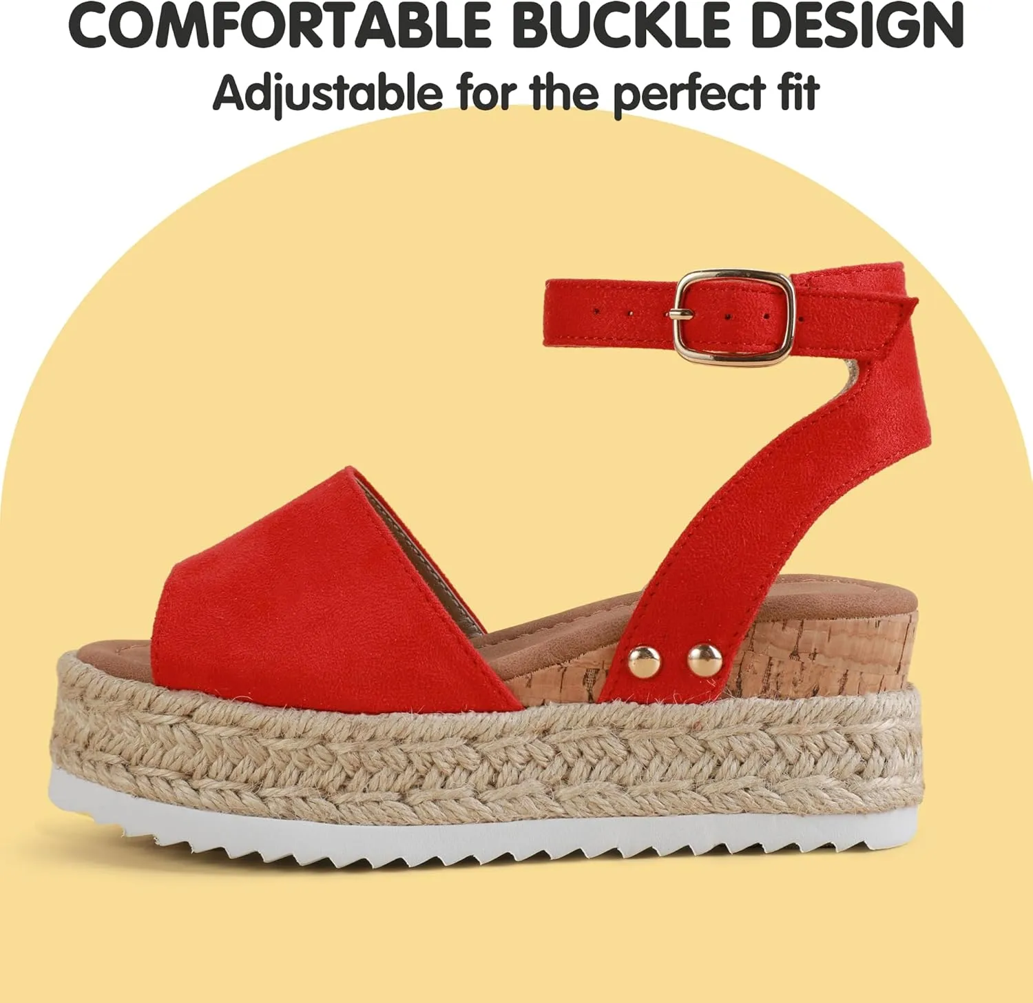 PANDANINJIA Girls Sandals Flatform Wedge Open Toe Summer Shoes Little Big Kid Flower Girl Heels Dress Shoes