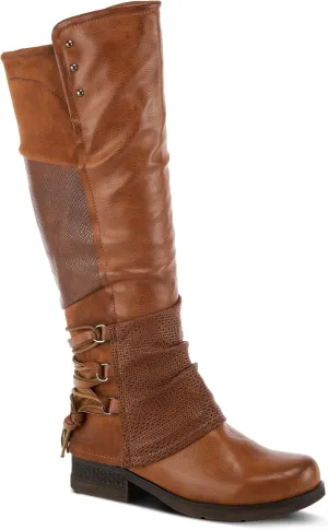 PATRIZIA Spring Step Maxie Boots for Women - Modern Pull-On Tall Boots with Zipper Closure - Knee High Ladies Boots for Outdoor