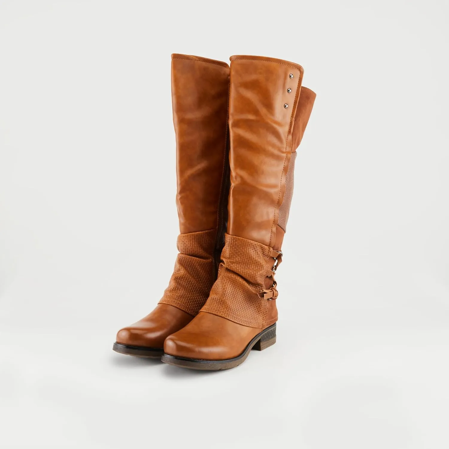 PATRIZIA Spring Step Maxie Boots for Women - Modern Pull-On Tall Boots with Zipper Closure - Knee High Ladies Boots for Outdoor