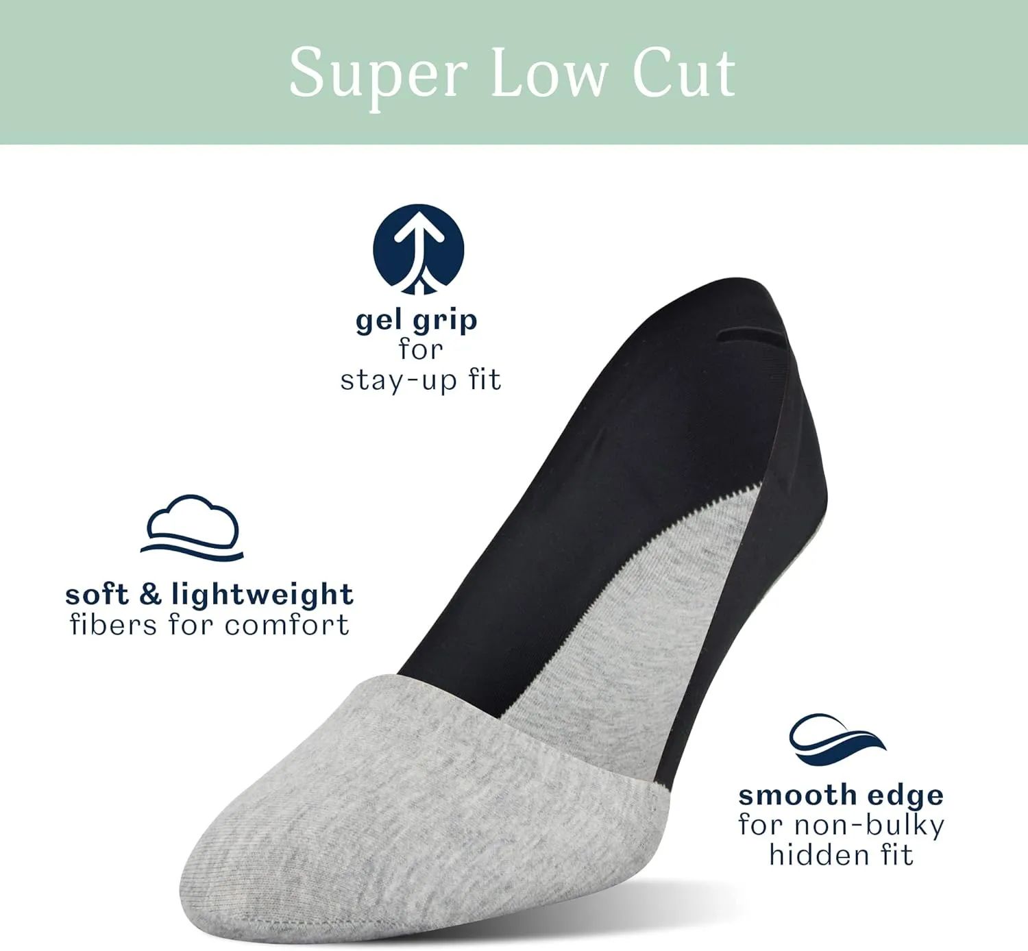 Peds Women's Smooth Edge No Show Socks, Multipairs