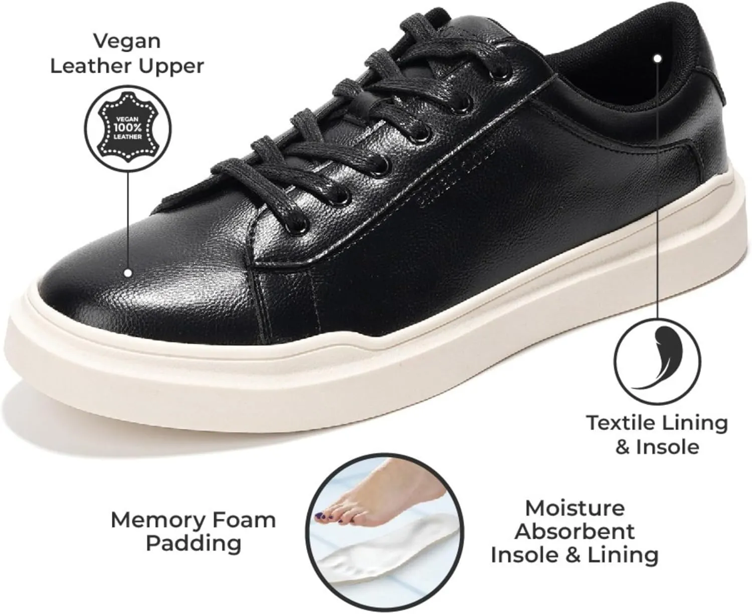 Project Cloud Mens Sneakers – Memory Foam Men's Fashion Sneakers – Lightweight and Non Slip Laced-Up Casual Shoes for Men - Perfect Men Casual Shoes for All-Day Wear (Tilton)