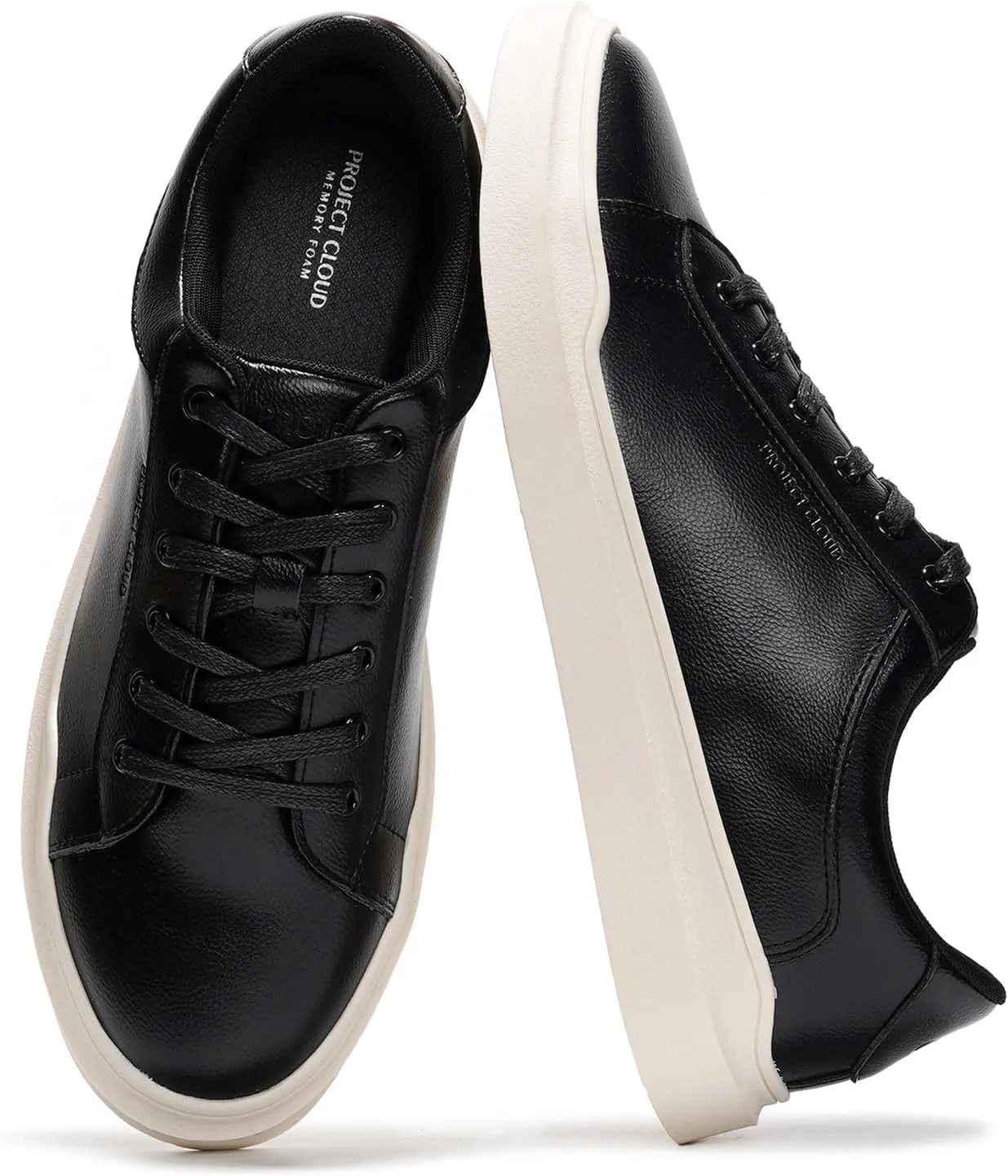Project Cloud Mens Sneakers – Memory Foam Men's Fashion Sneakers – Lightweight and Non Slip Laced-Up Casual Shoes for Men - Perfect Men Casual Shoes for All-Day Wear (Tilton)