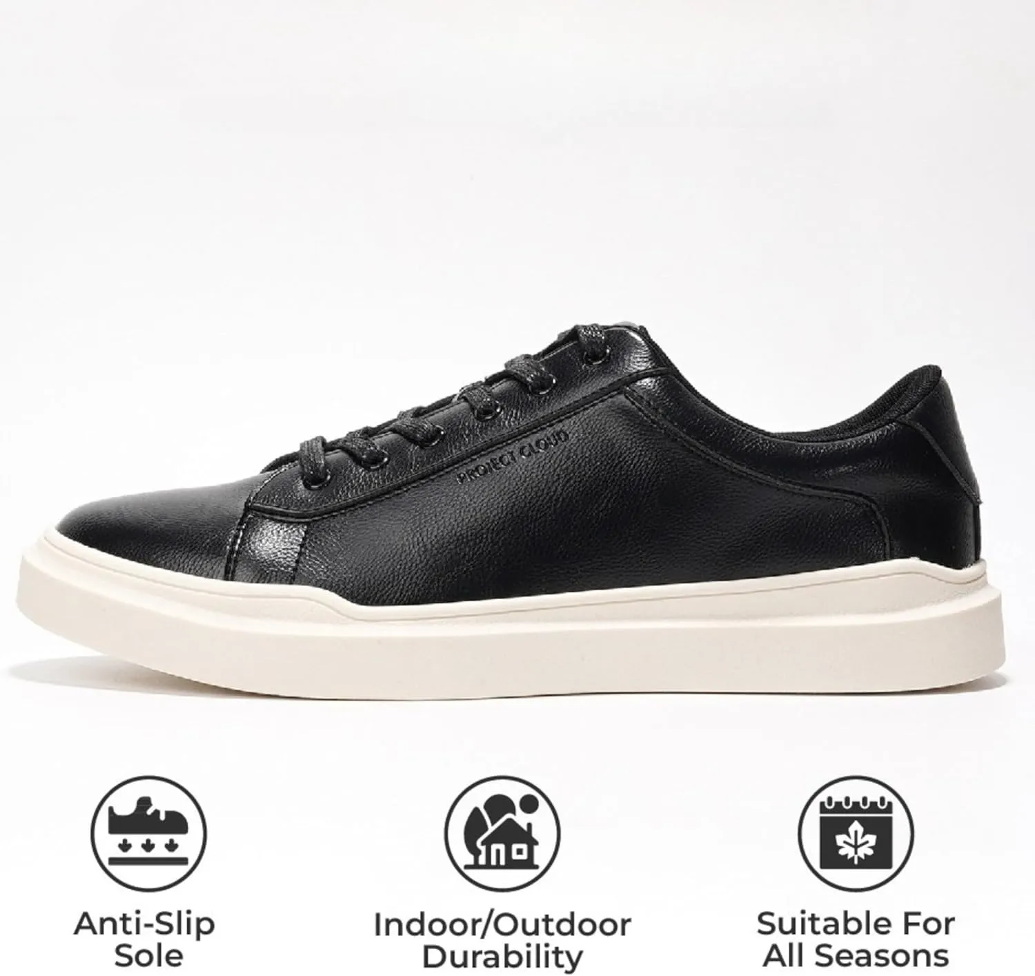Project Cloud Mens Sneakers – Memory Foam Men's Fashion Sneakers – Lightweight and Non Slip Laced-Up Casual Shoes for Men - Perfect Men Casual Shoes for All-Day Wear (Tilton)