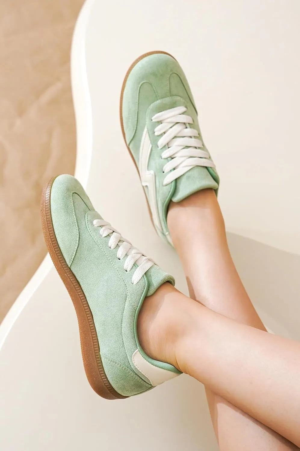 Project Cloud Sneakers for Women - Lace-Up Shoes for Women Trendy Women Sneakers with Memory Foam Insole Women's Fashion Sneakers Non-Slip Womens Shoes (Irita)