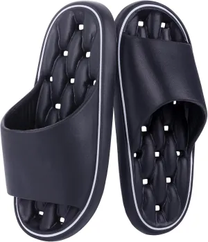 Quick Drying Shower Shoes Men Lightweight Shower Slippers with Drain Hole Soft Women Bathroom Slippers for Gym, Spa, Pool Anti-Slip Shower Shors Home Bathing Slipper Sandals