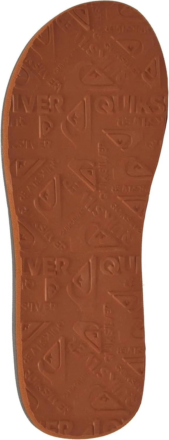 Quiksilver Carver Suede Flip Flops for Men, Arch Support Athletic Mens Sandals, Size 6 to 16 Thong Mens Slides