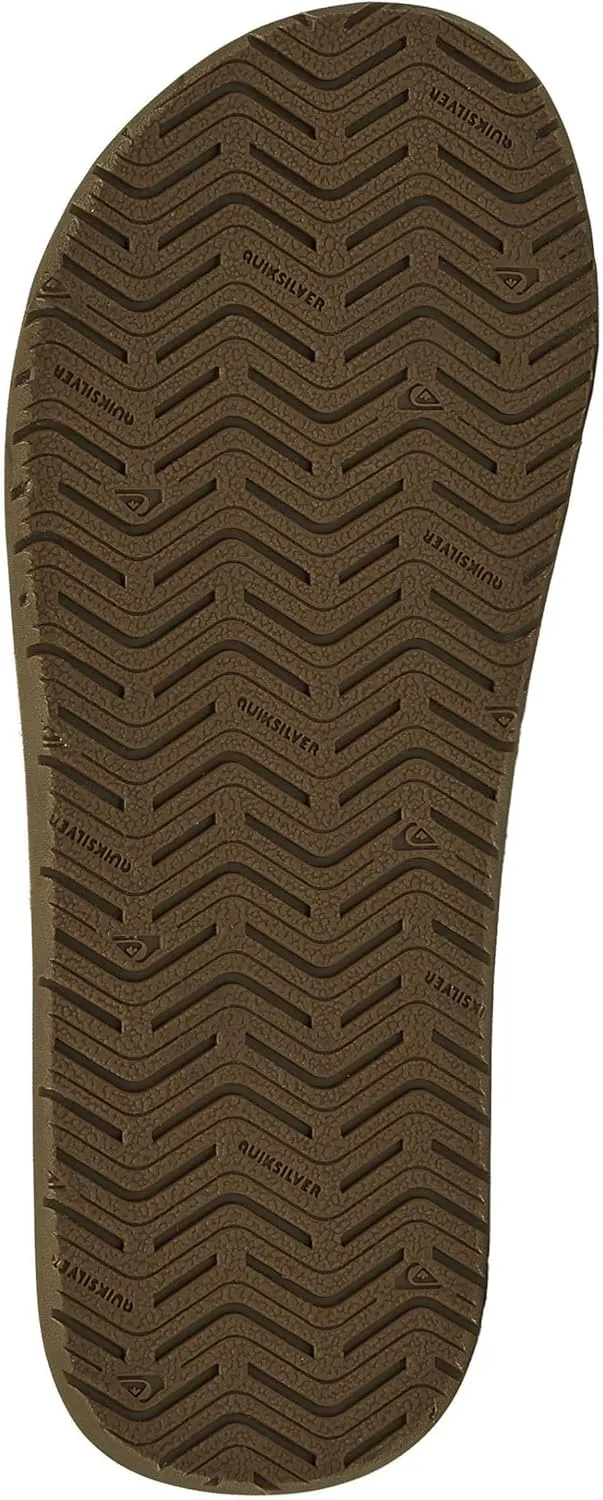 Quiksilver Monkey Wrench Flip Flops for Men, Arch Support Athletic Mens Sandals, Size 6 to 15 Thong Mens Slides