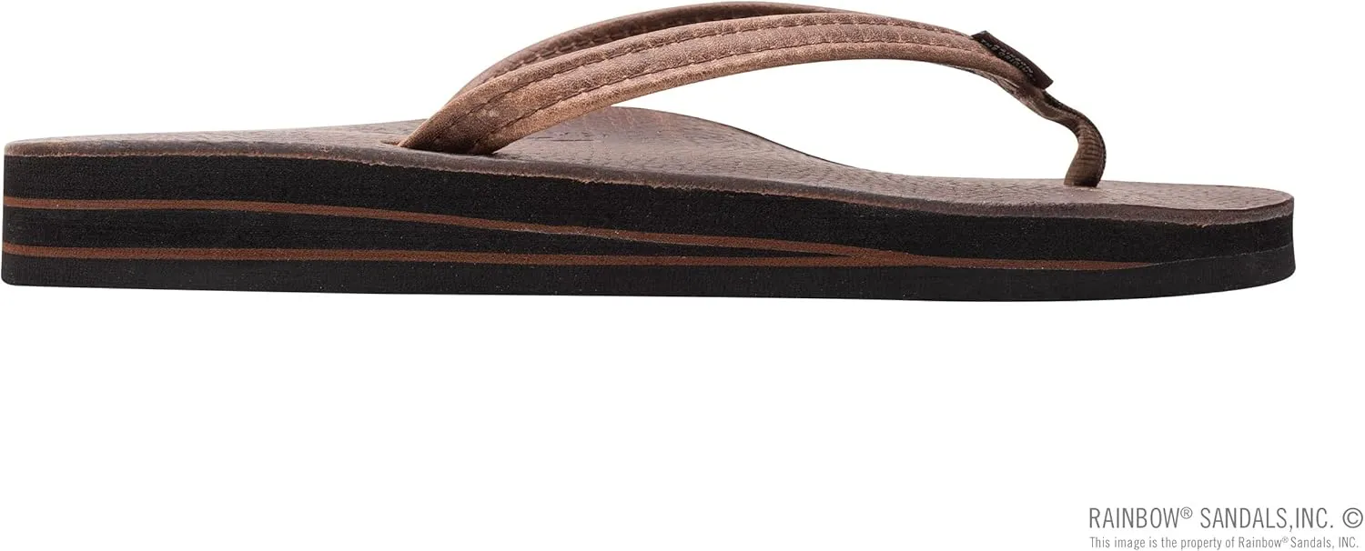 Rainbow Sandals Ladies Luxury Leather - Double Layer Arch Support with 1/2" Narrow Straps