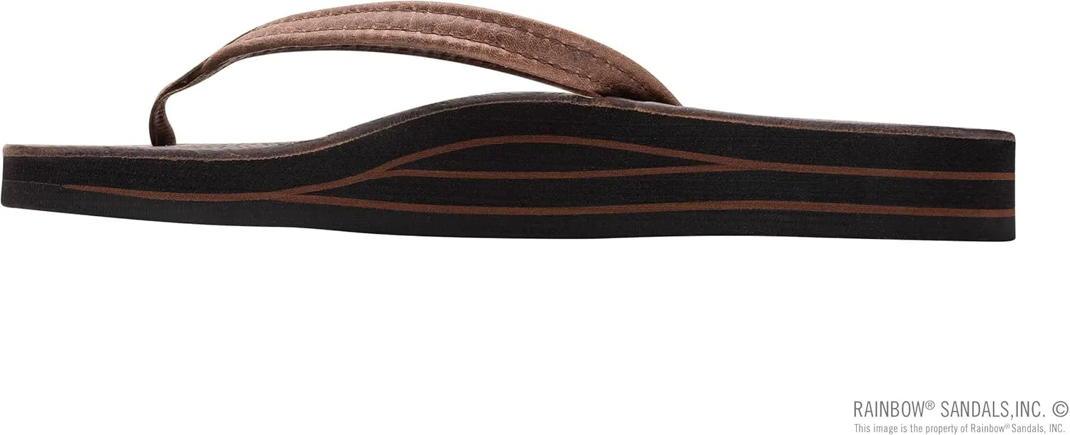Rainbow Sandals Ladies Luxury Leather - Double Layer Arch Support with 1/2" Narrow Straps