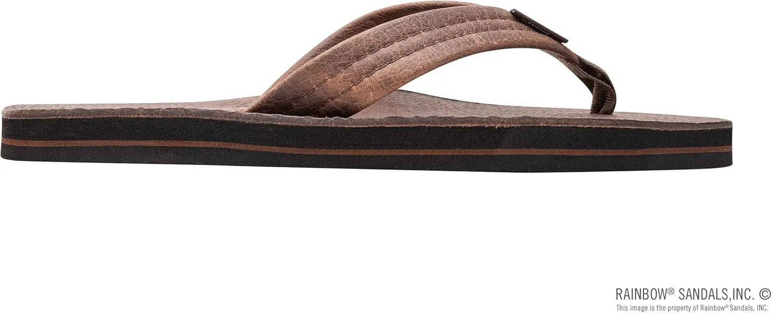 Rainbow Sandals Mens Luxury Leather - Single Layer Arch Support