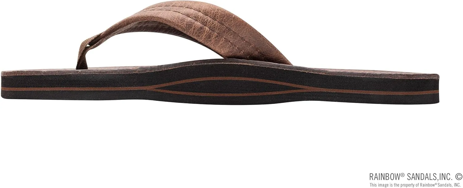 Rainbow Sandals Mens Luxury Leather - Single Layer Arch Support