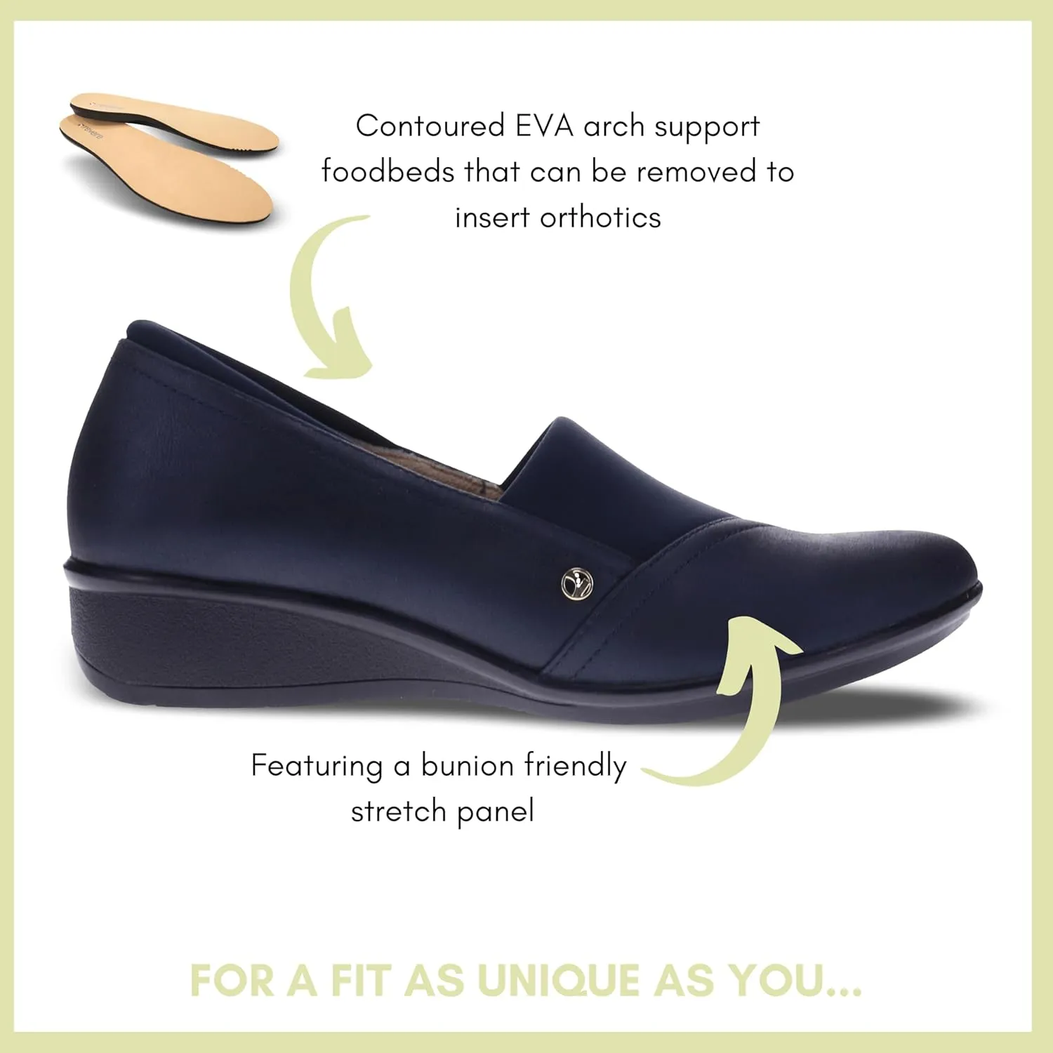 Revere Naples Women's Stretch Loafers - Comfortable Bunion-Friendly Design with Arch Support and Custom Fit