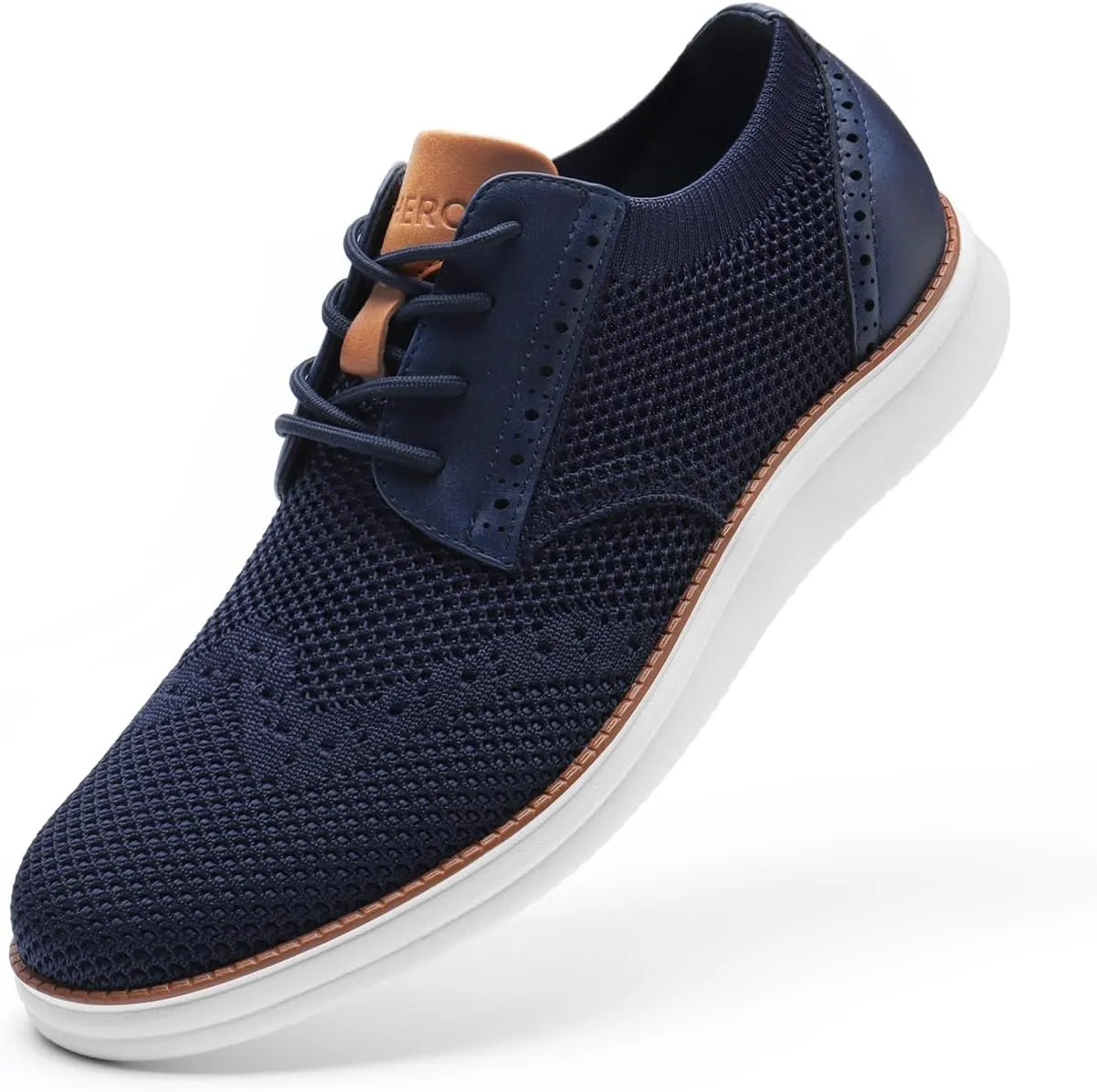 Rihero Men's Fashion Dress Sneakers Business Oxfords Comfortable Casual Walking Shoes Lightweight Mesh Breathable Tennis Shoes