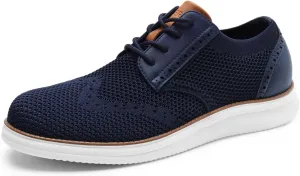 Rihero Men's Fashion Dress Sneakers Business Oxfords Comfortable Casual Walking Shoes Lightweight Mesh Breathable Tennis Shoes