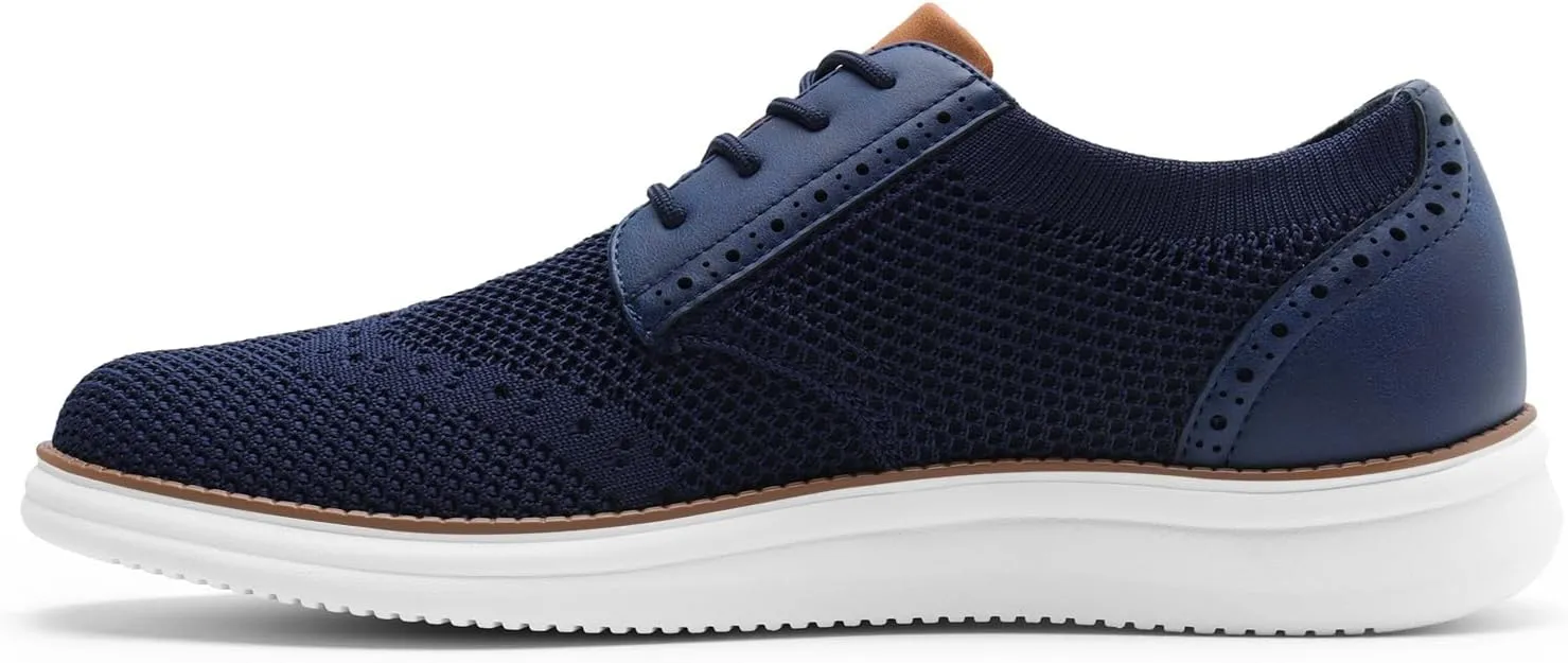 Rihero Men's Fashion Dress Sneakers Business Oxfords Comfortable Casual Walking Shoes Lightweight Mesh Breathable Tennis Shoes