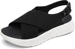 Rihero Women's Comfortable Walking Sandals Platform Sport Orthopedic Sandals with Arch Support