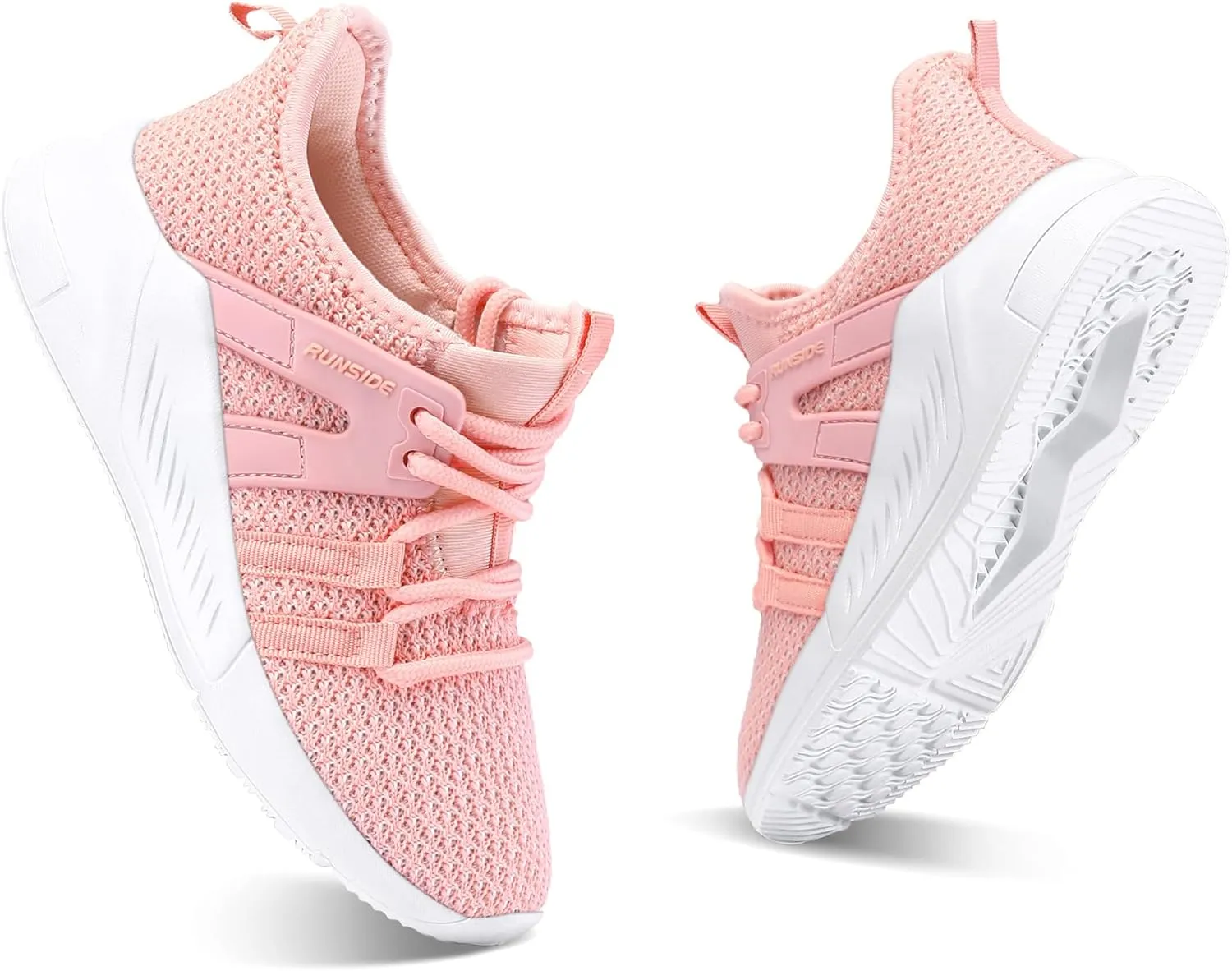 RUNSIDE Boys Girls Tennis Shoes Kids Lightweight Breathable Sneakers Lace-up Running Athletic Shoes for Toddler/Little Kid/Big Kid