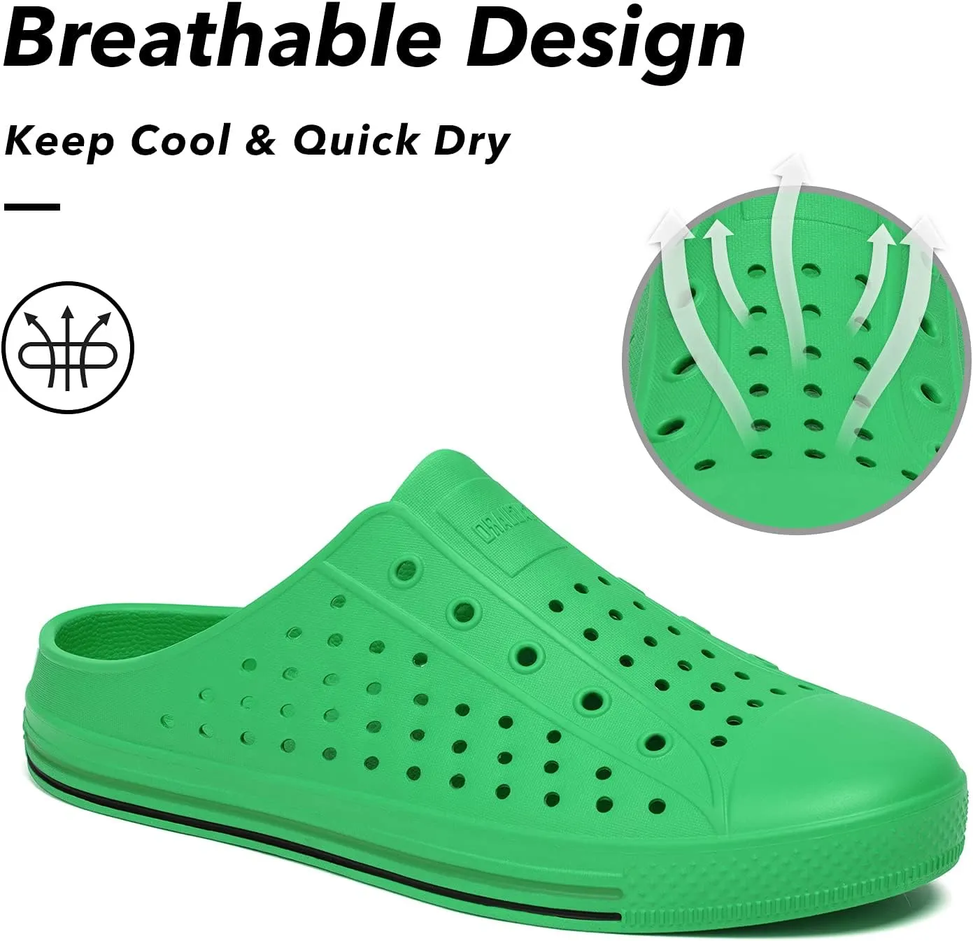 SAGUARO Women's Men's Garden Clogs Shoes Casual Slippers Unisex Quick Drying Sandals Summer Anti-Skid Beach Shoes