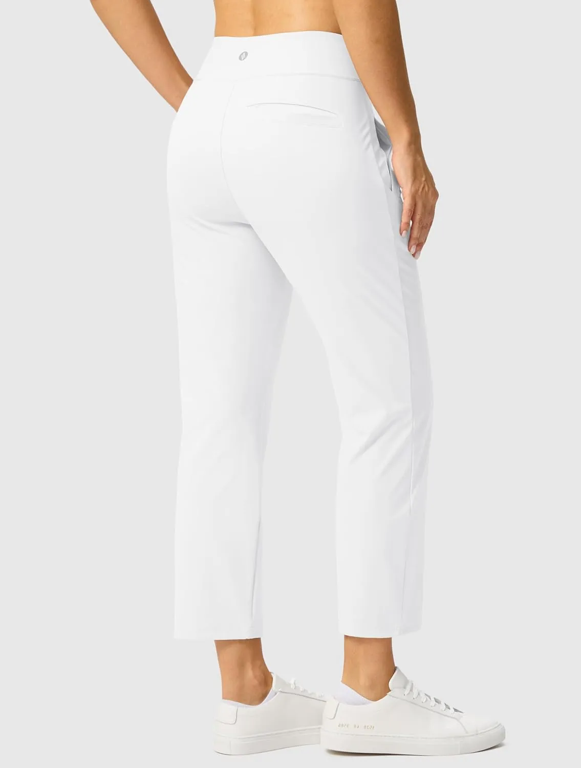 SANTINY Women's Pants with 3 Pockets 7/8 High Waisted Stretch Ankle Pants for Women Golf Casual Travel Athletic Work