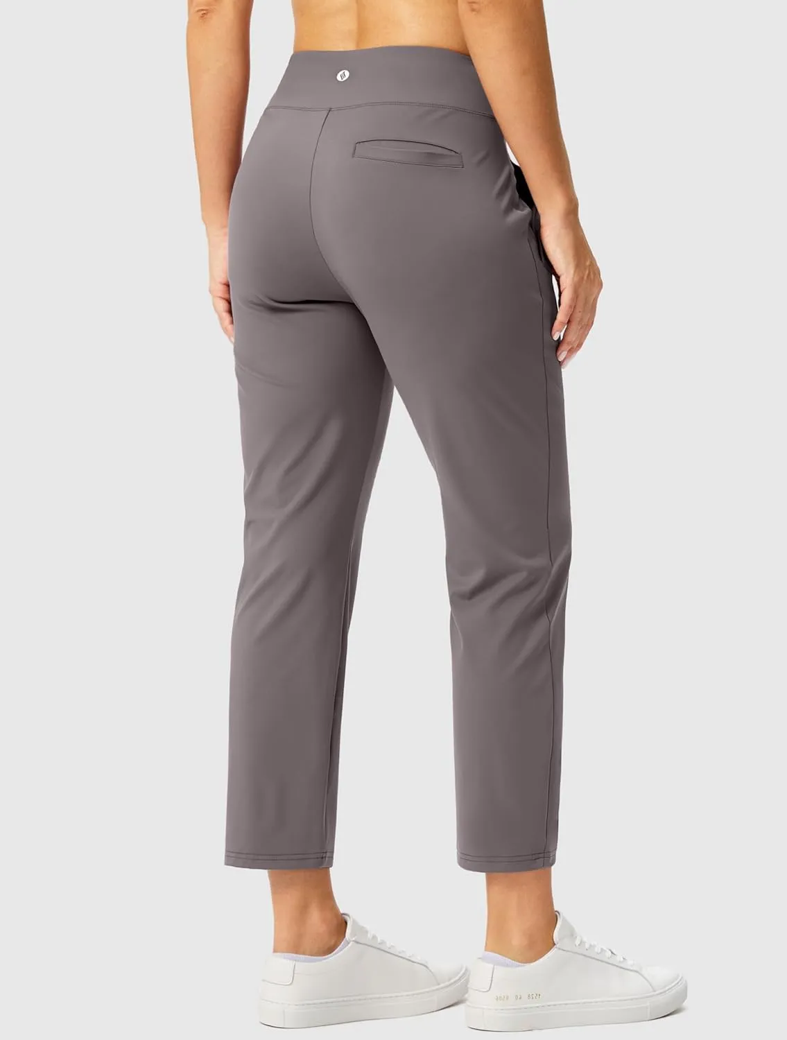 SANTINY Women's Pants with 3 Pockets 7/8 High Waisted Stretch Ankle Pants for Women Golf Casual Travel Athletic Work