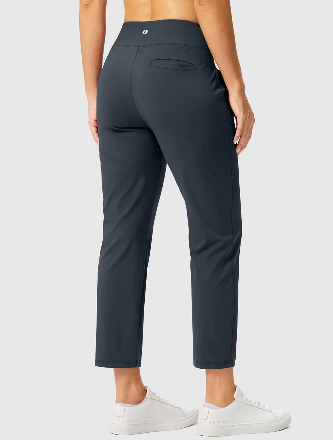 SANTINY Women's Pants with 3 Pockets 7/8 High Waisted Stretch Ankle Pants for Women Golf Casual Travel Athletic Work