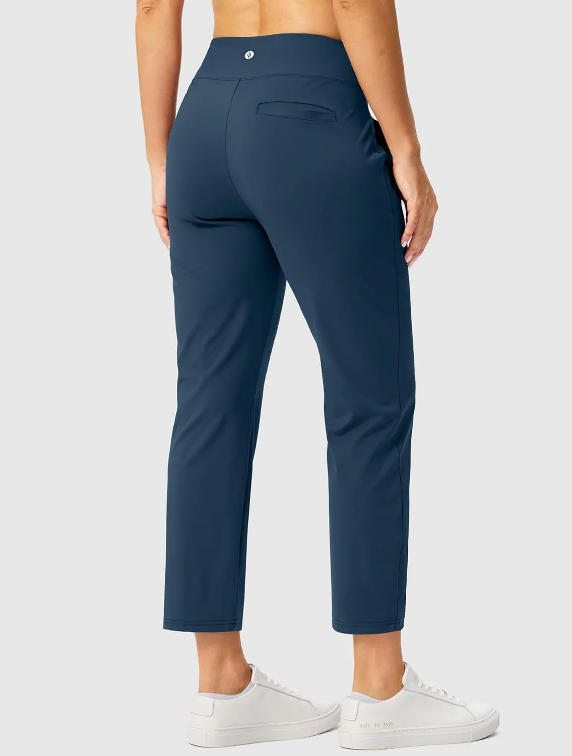 SANTINY Women's Pants with 3 Pockets 7/8 High Waisted Stretch Ankle Pants for Women Golf Casual Travel Athletic Work