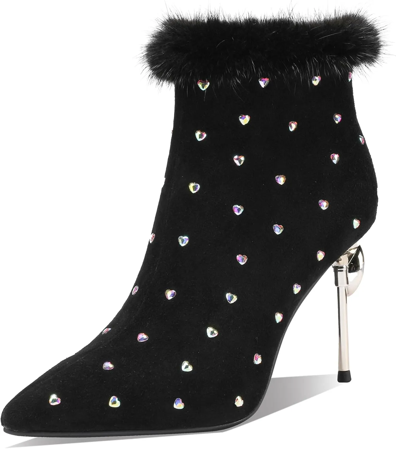 Sexy Dress Stiletto Booties for Women Pointed Toe Ankle Boots