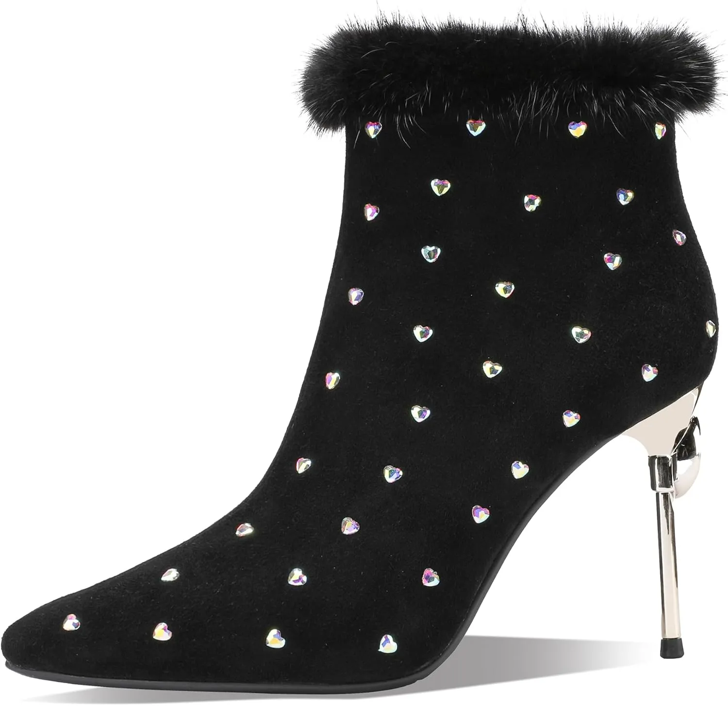 Sexy Dress Stiletto Booties for Women Pointed Toe Ankle Boots