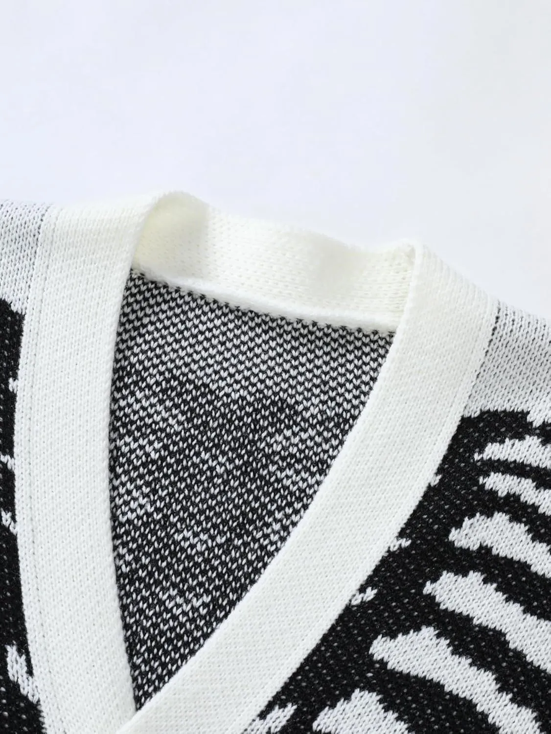 SHENHE Men's Skeleton Pattern Cardigan Sweaters Long Sleeve Unisex Outwear Knitted Coats