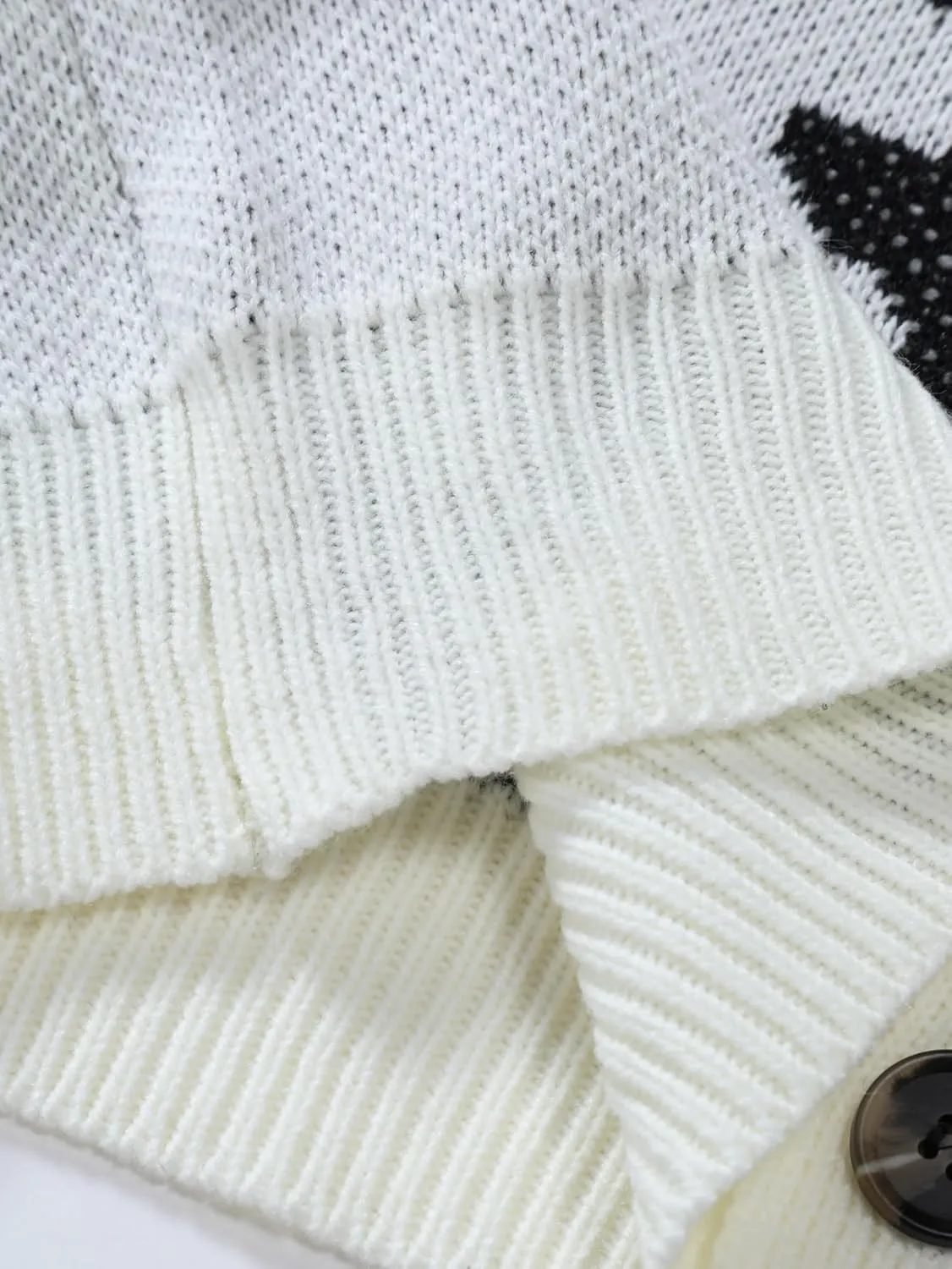SHENHE Men's Skeleton Pattern Cardigan Sweaters Long Sleeve Unisex Outwear Knitted Coats