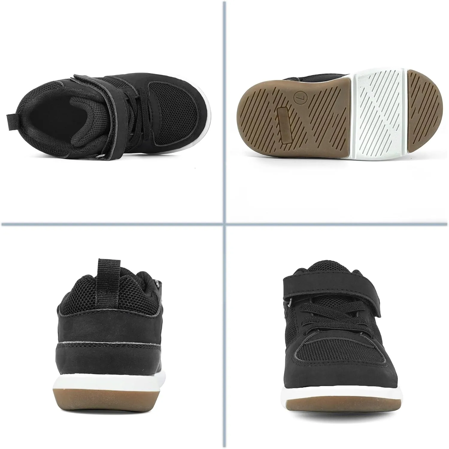 SKYWHEEL Toddler Boys Girls Tennis Shoes Kids Slip On Barefoot Shoes Wide Casual Walking Running Sneakers for Little Kids