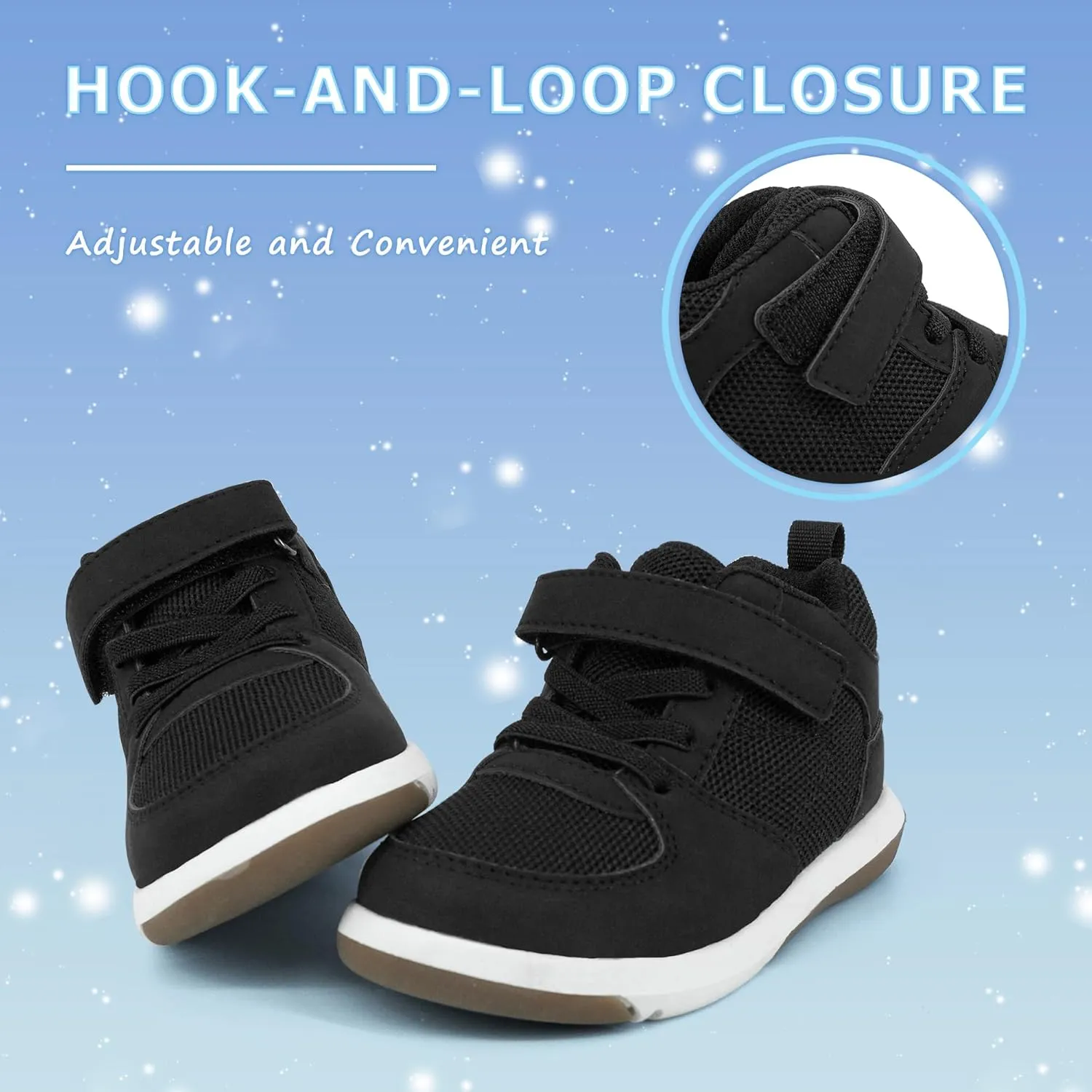 SKYWHEEL Toddler Boys Girls Tennis Shoes Kids Slip On Barefoot Shoes Wide Casual Walking Running Sneakers for Little Kids