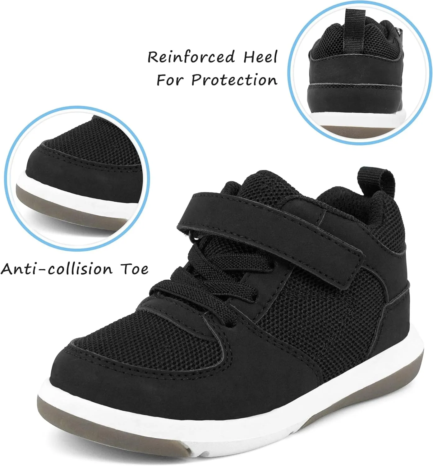 SKYWHEEL Toddler Boys Girls Tennis Shoes Kids Slip On Barefoot Shoes Wide Casual Walking Running Sneakers for Little Kids
