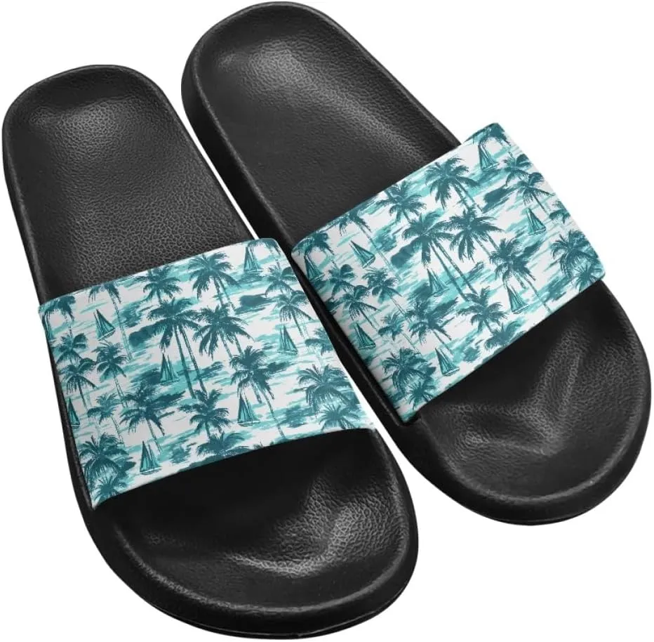 Slides & Slippers for Women Men Cute Waterproof Slide Sandals with Slip Resistant Summer Quick Dry Beach Pool Shower Shoes