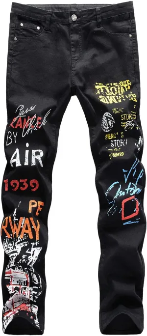 Slim Fit Men's Jeans, Ripped Stretch Jeans Denim Pants