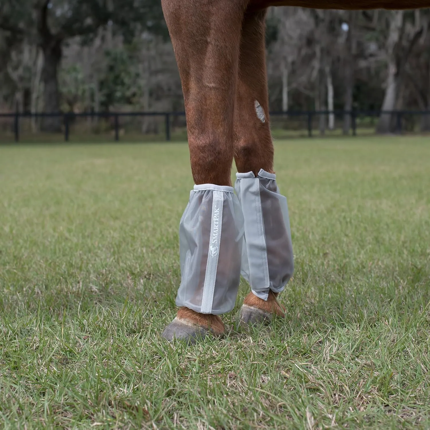 SmartPak Deluxe Relaxed Fit Fly Boots for Horses | Soft Comfortable Elastic | Durable Mesh | Protects Horse's Legs from Flies and Insects | Sold as a Pair (2)